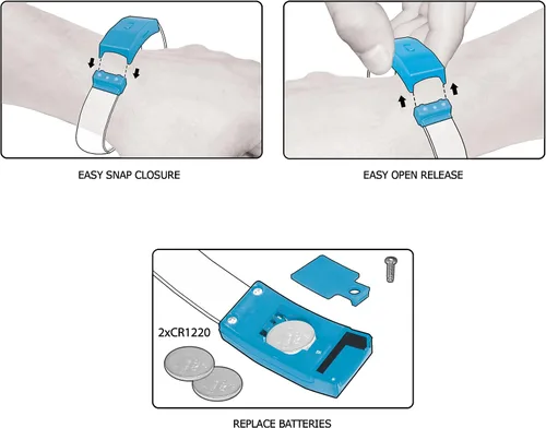 Vista 6 de Paquete de 8 bandas mágicas Brilla en la oscuridad Luz intermitente para conciertos Luces de correr para corredores Pulsera con luz de Azul