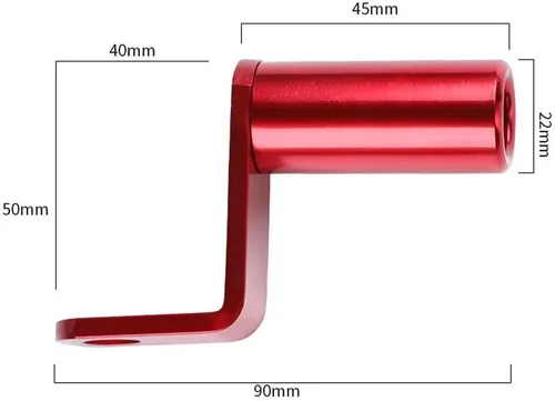 Vista 2 de Paquete de 2 Postes de Extensión de Espejo para Manillar de Motocicleta, Montura de Extensión de Poste de Espejo para Manillar de Motocicleta