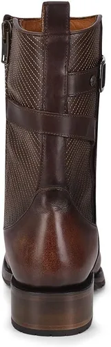 Vista 5 de Cuadra Bota urbana para hombre en piel bovina con cremallera marrón 1J2JRS