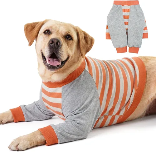 Vista 12 de FUAMEY Manga de recuperación para perros con protector de codo, camisa para perros para dejar de lamer las articulaciones, traje de manga larga