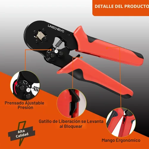 Vista 2 de AWG 23-7 Kit de herramientas de crimpado de virola con 1800 conectores