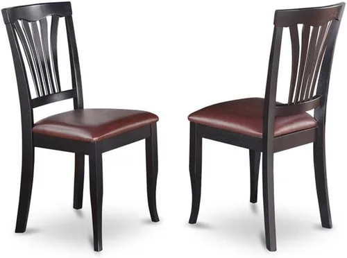 Vista 4 de East West Furniture AVON5-BLK-LC - Juego de mesa de comedor de 5 piezas para 4 personas, incluye una mesa de cocina ovalada con hoja de mariposa y 4