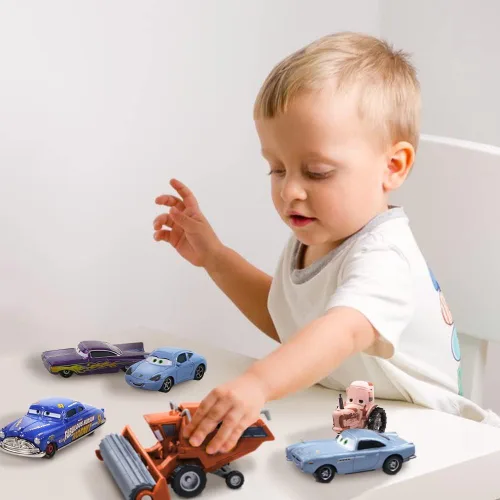 Vista 6 de Coches de juguete de carreras de fundición a presión, material de aleación de seguridad para niños, caja de color de belleza para tu hijo, regalos