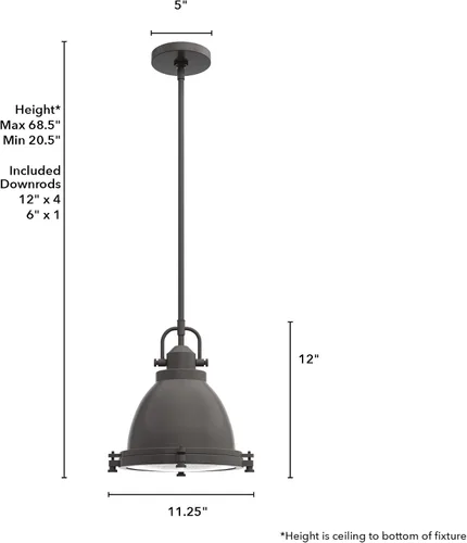 Vista 6 de Hunter Fan Company 19106 Bridgemoor - Colgante de bronce noble