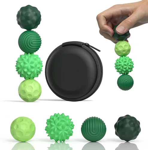 Vista 15 de Bolas magnéticas de juguete fidget, juguete sensorial de silicona para aliviar el estrés para adultos, adolescentes con autismo, ansiedad, TDAH