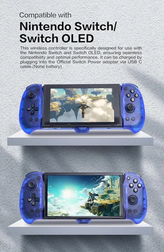 Vista 3 de ECHZOVE Nintendo Switch OLED Controller Grip, Ergonomic Controller for Switch OLED and Switch with Gravity Induction of Six-Axis Gyroscope, Double