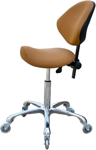 Vista 9 de Silla ergonómica con asiento ajustable y respaldo para uso en clínica médica, hospital, laboratorio, farmacia, estudio, taller, oficina y hogar