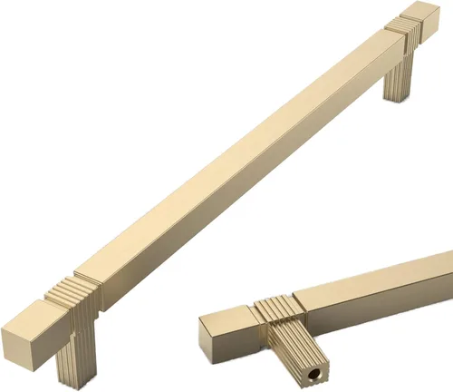 Vista 26 de Asidrama - Paquete de 6 manijas de gabinete de cocina color níquel satinado cepillado de 3.75 pulgadas (96mm), tiradores para gabinete, accesorios