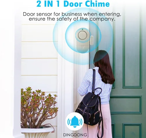 Vista 6 de Alarma de ventana de puerta, alarmas de ventana de 120 dB para seguridad del hogar, timbre de puerta para tienda de hogar, paquete de 10