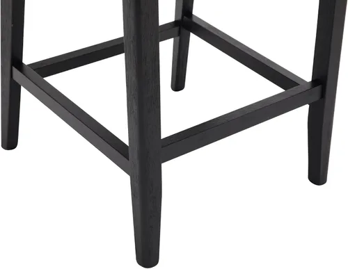 Vista 6 de VESCASA Taburetes tapizados de encimera de 26.5 pulgadas de alto con respaldo de ratán rectangular, sillas de bar modernas de altura de mostrador