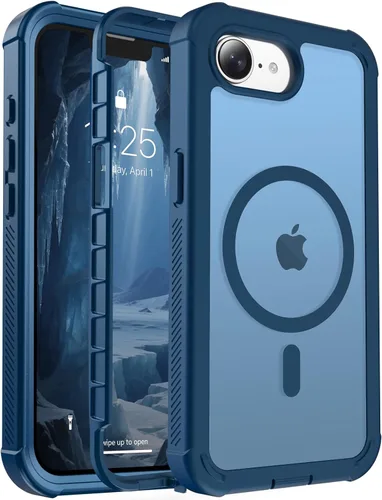 Vista 137 de jaroco - Funda magnética compatible con MagSafe para iPhone 11 de 6.1 pulgadas; protección de grado militar contra caídas, de doble capa