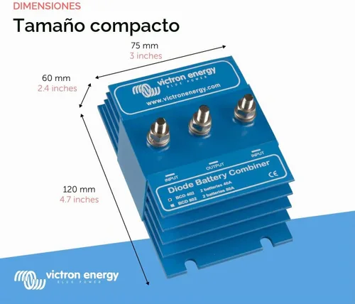 Vista 3 de Victron Energy BCD 402 40 amp Diodo Batería Combiner (2 Baterías)