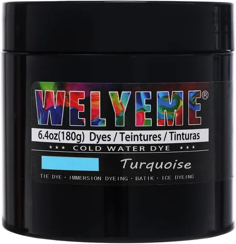 Vista 14 de Polvo de tinte para agua fría, surtido de 8 colores, 7/2-oz. frascos a granel, para teñido anudado, batik, teñido con hielo