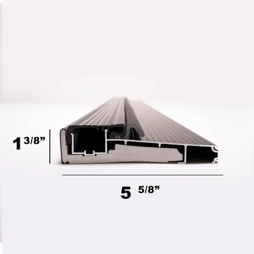 Vista 2 de Umbral de puerta abatible de aluminio resistente, 5-5/8 pulgadas de ancho, negro – Resistente a la intemperie, eficiencia energética, fácil