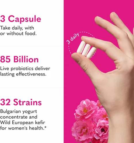 Vista 3 de Garden of Life Probióticos Crudos para Mujeres – 85 mil millones de UFC probióticos para la salud vaginal con vitaminas, minerales y enzimas – 90