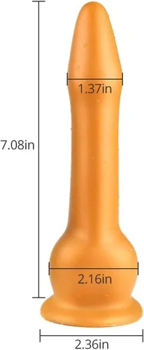 Vista 2 de Tapón anal de silicona líquida súper largo con ventosa fuerte, tapones anales impermeables, kit de entrenamiento anal para estimulación de masaje