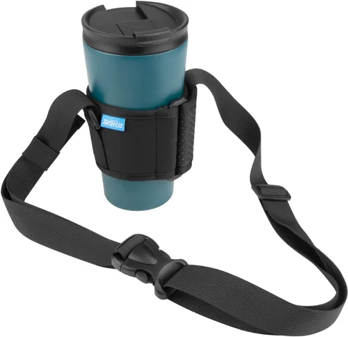Vista 8 de Xxerciz Soporte para botella de agua con correa ajustable para el hombro, soporte portátil para botella de agua para caminar