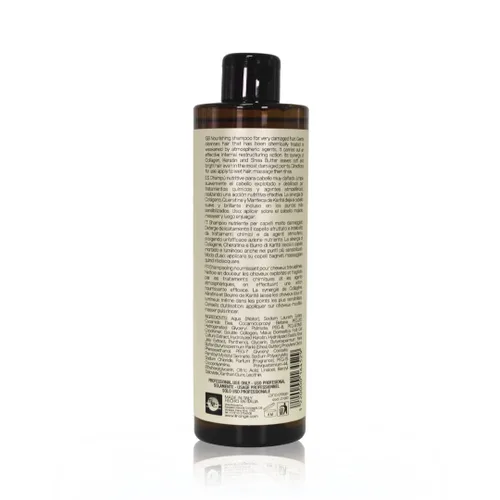 Vista 3 de LINANGE Champú de reconstrucción de emergencia para cabello muy dañado con colágeno, queratina y manteca de karité, champú nutritivo