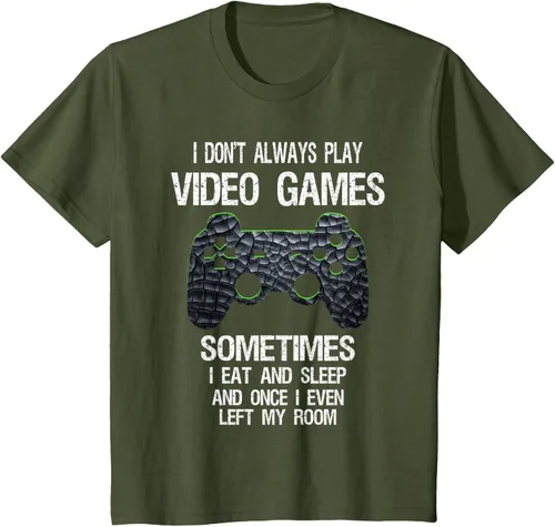 Vista 16 de Funny Gamer Video Games - Camiseta para niños y adolescentes, ajuste clásico, color negro, mezcla de algodón, Negro