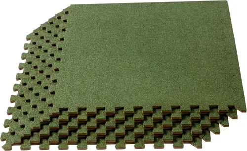 Vista 15 de We Sell Mats 3/8 Inch Thick Interlocking Foam Carpet Tiles Durable Carpet Squares Anti Fatigue Support for Home Office or Classroom Use