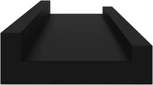 Vista 6 de Black Floating Shelves Set of 4, Wall Mounted MDF Shelves with Matte Finish for Living Room, Bedroom Decor Display