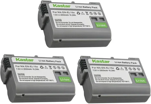Vista 6 de Kastar Paquete de 1 batería de repuesto EN-EL15b / EL15a para Nikon D7000, D7100, D7200, D7500, Z 6, Z6, Z 7, Z7, Z 7 Q3, Z7Q3, 1 V1, D500, D600