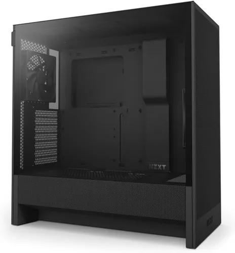 Vista 14 de NZXT H5 Flow Estuche compacto ATX para juegos de PC, torre media, alto flujo de aire, panel frontal perforado, panel lateral de vidrio templado
