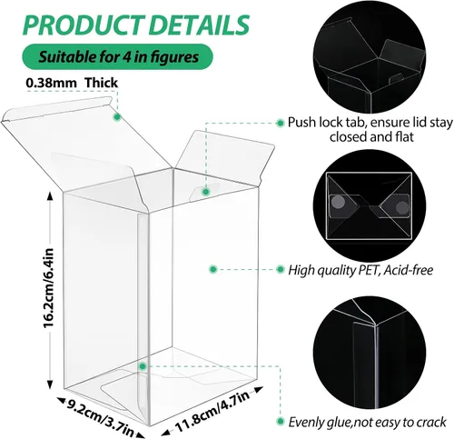 Vista 4 de CreGear Fundas protectoras, fundas protectoras transparentes de 0.01 in