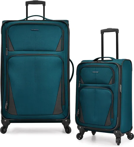 Vista 22 de U.S. Traveler Aviron Bay - Equipaje extensible con ruedas giratorias, Color verde azulado.), US08125E23
