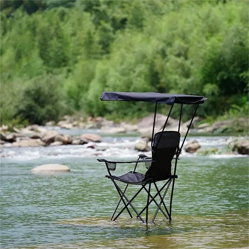 Vista 4 de Compatible con silla de campamento al aire libre con techo grueso, silla de sombreado impermeable para protección solar y aislamiento térmico