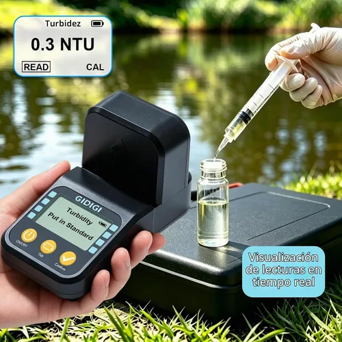 Vista 4 de Portable Lab Turbidity Meter 0-1000NTU with Standard Solution Kits
