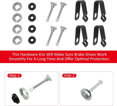 Vista 4 de Kit de zapatas de freno delanteras y traseras para Honda Foreman 400 Foreman 450 Rancher 350 Rancher 400, OEM# 06450-HN5-671 45175-HC4-006