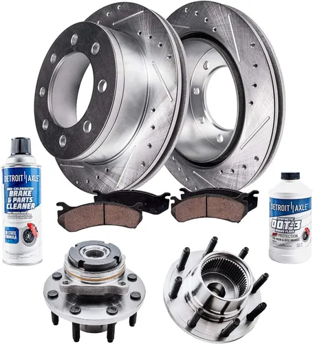 Vista 28 de Detroit Axle - Rotores de freno para Toyota Avalon 2020-2021 Camry 2020-2024, repuesto de rotores de freno de disco perforados y ranurados: rotor