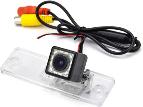 Vista 7 de Cámara de visión trasera de coche de 12 LED para Toyota 4Runner/Hilux Surf 2002 ~ 2010/Toyota Fortuner SW4/Toyota Innova y cámara de respaldo