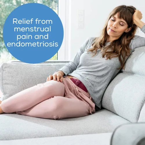 Vista 8 de Beurer EM50 Unidad TENS y Almohadilla Térmica - Portátil para Alivio del Dolor de Cólicos Menstruales y de la Espalda Inferior, Recargable, Apagado