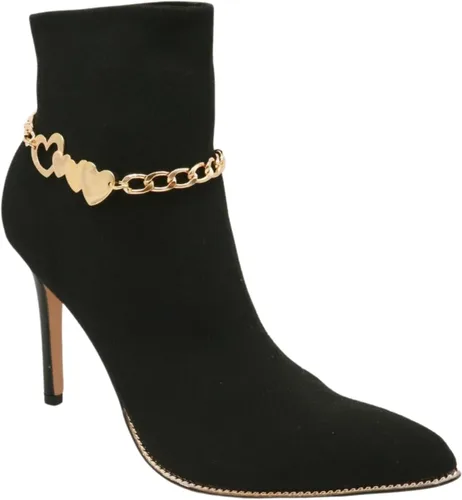 Vista 7 de Joyería de moda occidental para mujer, pulsera de cadena de bota, pulsera de zapatos, tobillera, círculo, abalorios rústicos, Sin gemas.