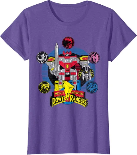 Vista 22 de Power Rangers Camiseta Megazord Asfalto