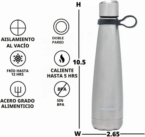 Vista 4 de Botella de agua aislada – Botellas de agua recargables de acero inoxidable para adultos, vaso reutilizable de viaje con tapa a prueba de fugas