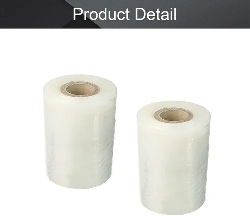 Vista 4 de Othmro 2 piezas de película elástica de 3.9 in x 656.2 ft, película elástica de plástico duradero, rollo de envoltura retráctil resistente