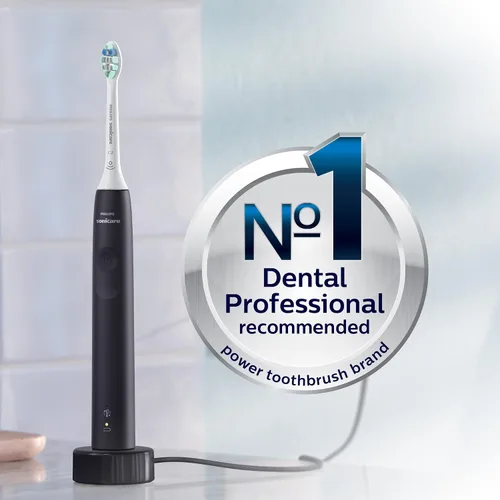 Vista 5 de Philips Sonicare 4100 Cepillo de dientes eléctrico recargable, negro, con cabezales de repuesto originales Philips Sonicare Optimal para control