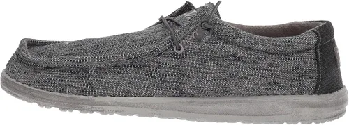 Vista 6 de Hey Dude Wally Woven para hombre, gris, blanco Carbone