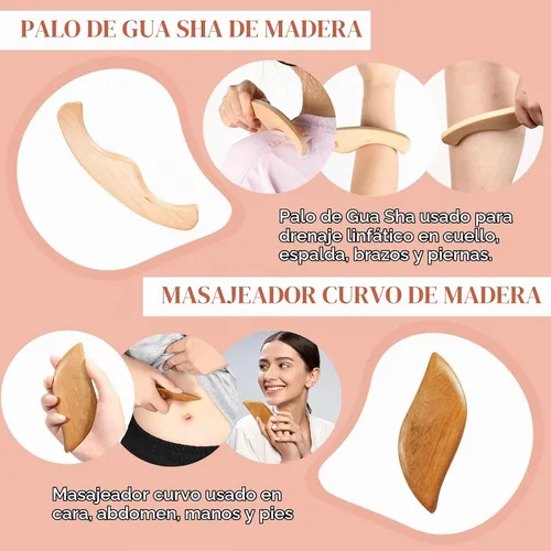 Vista 3 de Lineshading - Cepillo corporal seco para terapia de madera, 4