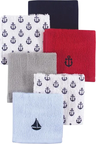 Vista 10 de Hudson Baby Paños unisex de algodón súper suave para bebé, ancla, talla única