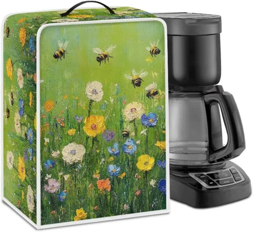 Vista 66 de Cubiertas antipolvo para máquina de café cruzado con bandera estadounidense, para mezclador, máquina de jugo, mantiene la cocina y la oficina