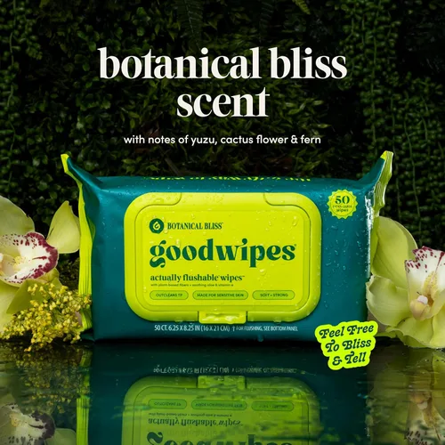 Vista 9 de Goodwipes Toallitas desechables para el trasero - Vitamina E y aloe - Seguras para alcantarillado y fosa séptica - Toallitas húmedas extra grandes