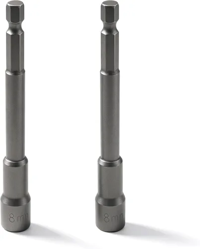 Vista 9 de Broca magnética de tuerca de 1/4 de pulgada con vástago hexagonal de 0.276 in, adaptador de enchufe de alimentación de cambio rápido, brocas