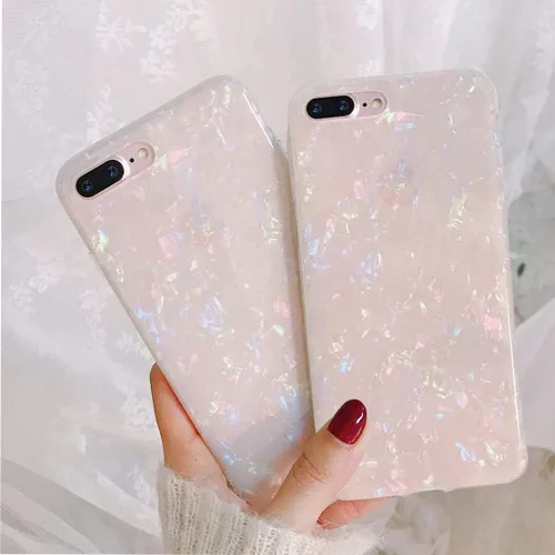 Vista 3 de J.west Funda para iPhone 8 Plus, iPhone 7 Plus, de lujo, centelleante, de TPU, cubierta trasera de silicona TPU transparente y suave, para niñas