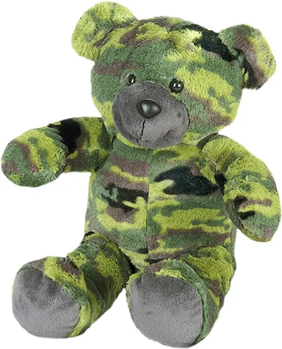 Vista 4 de GI camuflaje Bear 16" Make Your Own Animal- no Sew – Kit de peluche con lindo mochila.