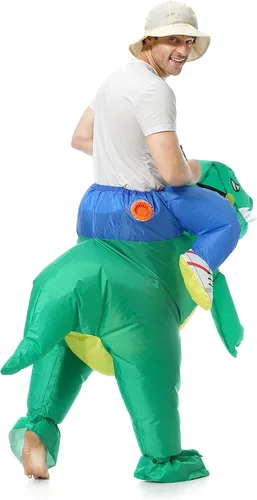 Vista 2 de EONPOW Disfraz inflable de dinosaurio de Halloween