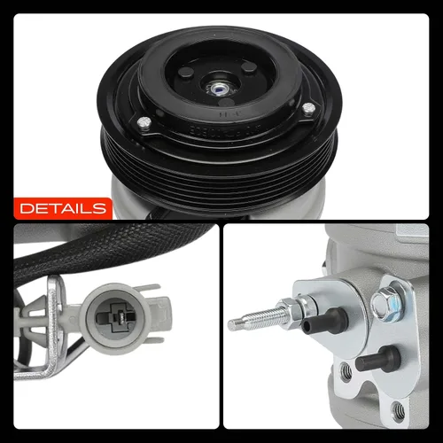 Vista 9 de A-Premium Compresor de aire acondicionado con embrague compatible con Toyota Tundra 4.7L 2000-2006